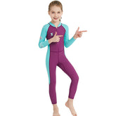 Girls Diving Suit Outdoor Long Sleeve one-Piece Swimsuit